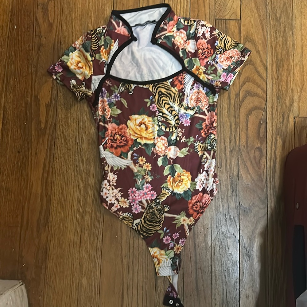 Tiger flower bodysuit